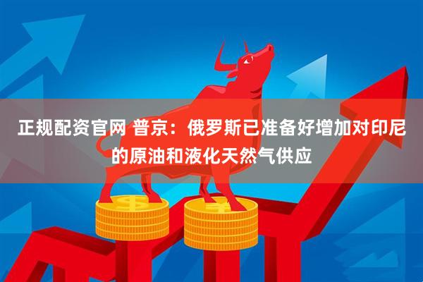 正规配资官网 普京：俄罗斯已准备好增加对印尼的原油和液化天然气供应